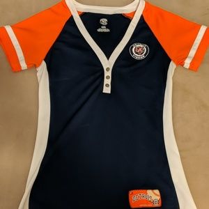 Detroit tigers jersey style baseball top